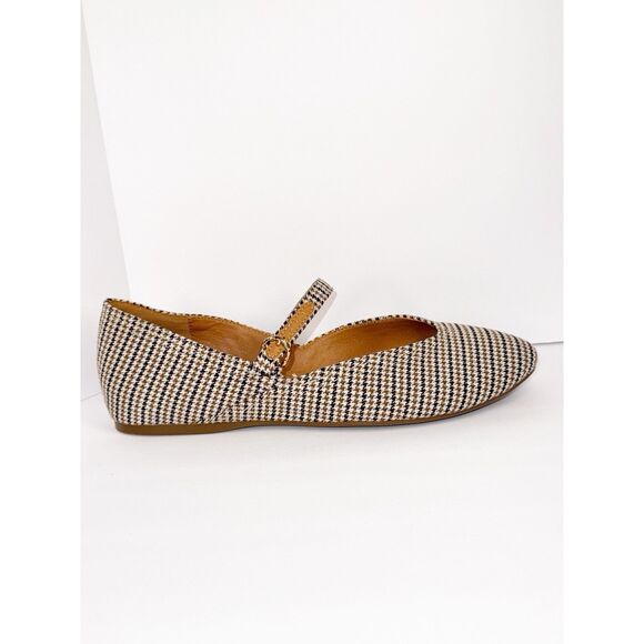 Lucky Brand Mary Jane Flats Pointed Toe Plaid Strap Preppy Comfort Y2K Size 10 - Picture 11 of 16